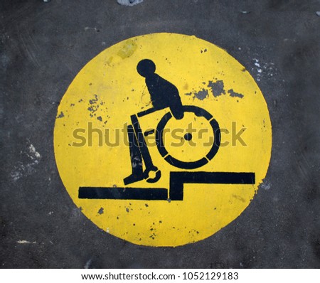 Disabled sign, outdoor symbol