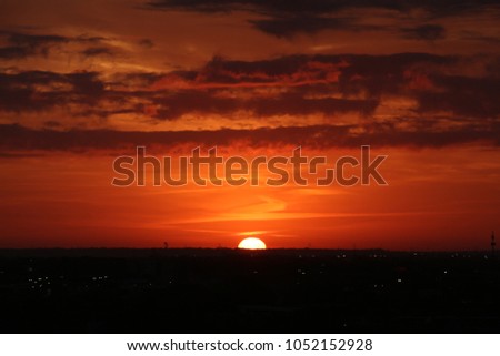 Fiery Morning Sunrise over Texas