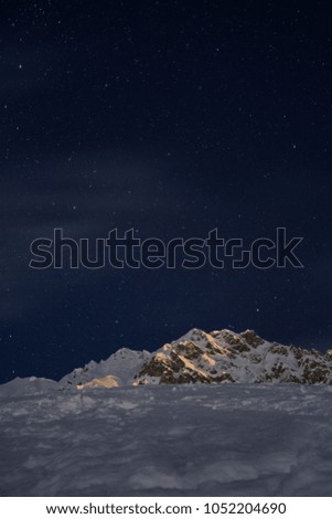 Night in the mountains
