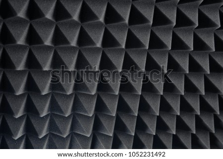 Close up image of soundproof polyurethane foam