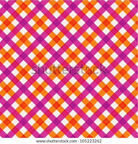 Checked autumn, Halloween, or Thanksgiving background or wallpaper with fabric texture ( for vector EPS see image 149316518 )