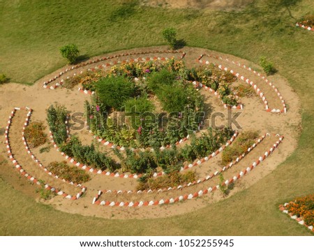 Park design in circle 