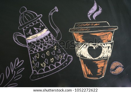 blackboard coffee drawings
