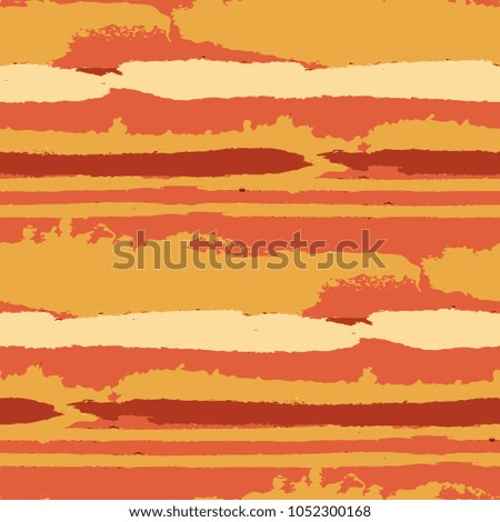 Grunge Background with Stripes. Painted Lines. Texture with Horizontal Dry Brush Strokes. Scribbled Grunge Pattern for Sportswear, Paper, Cloth. Rustic Vector Background with Stripes