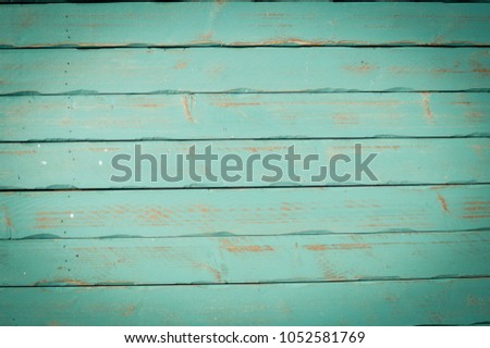 Vintage old blue wood planks background