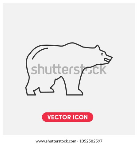 Bear Vector Icon Illustration
