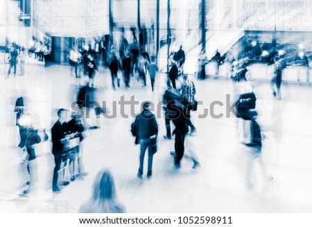 blurred crowd of people
