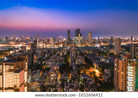 Dadar skyline, Mumbai, India. Royalty-Free Stock Photo #1052606411