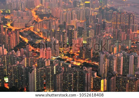 Hong Kong Landscape from Lion Rock Peak