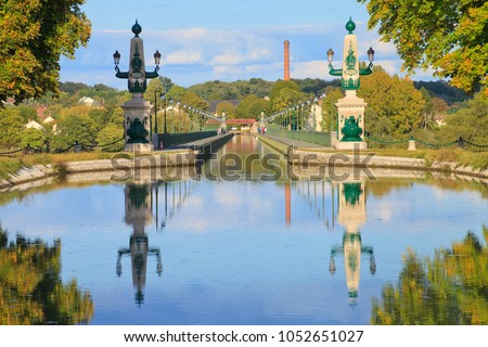 Briare aqueduct, France Royalty-Free Stock Photo #1052651027