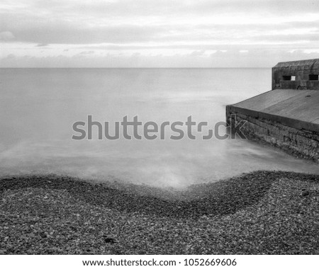 The Sea, with long exposure, black and white