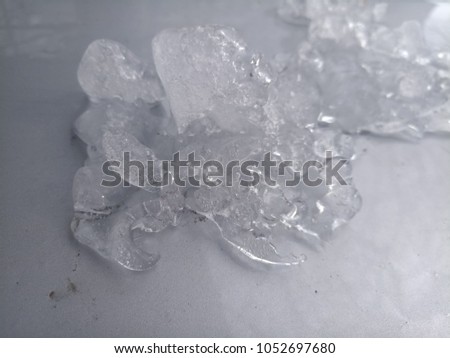 
Melting ice in the spring after winter