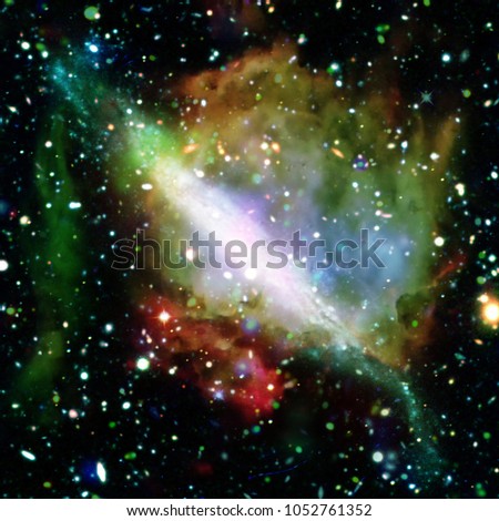 Colorful starry outer space background. The elements of this image furnished by NASA.
