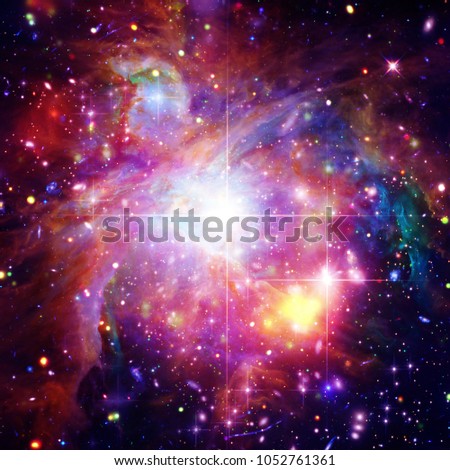 Star field in space a nebulae and a gas congestion. The elements of this image furnished by NASA.
