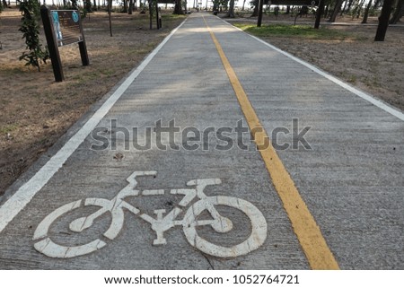 Bike lane in Pranburi Forest park for biker or any people to ride and see viewpoint of Pranburi beach.