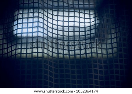 Blue interior curtain clothes isolated textile background unique stock photo