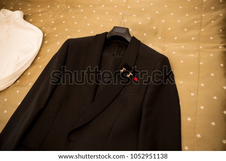 male suit: black jacket