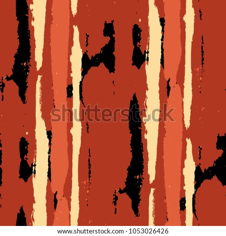 Grunge Stripes. Painted Lines. Texture with Vertical Brush Strokes. Scribbled Grunge Motif for Sportswear, Fabric, Cloth. Retro Vector Background with Stripes
