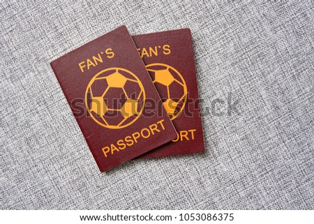 Two abstract fan passport on textured background