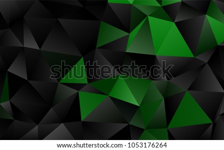 Light Green vector blurry triangle background. A sample with polygonal shapes. A completely new template for your business design.