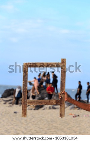Wooden Frame by the sea
