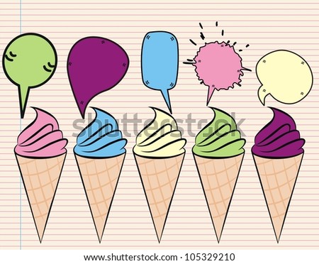 illustration of isolated ice cream
