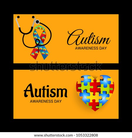 Vector illustration of a Background for Autism Awareness Day.