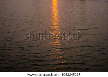 Solar river reflection