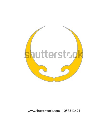 abstract lay hand in circle frame vector