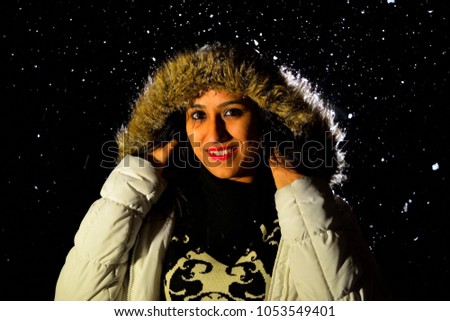 Snow Woman at Night