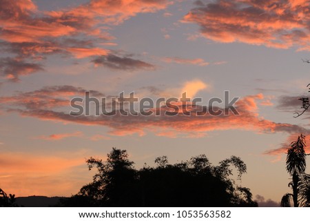 Sunset at Ngarai Sianok Valley, Bukit Tinggi, Indonesia