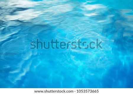 The smooth natural blue water background with bokeh  abstract on the sea or ocean,vintage and soft colored blur.