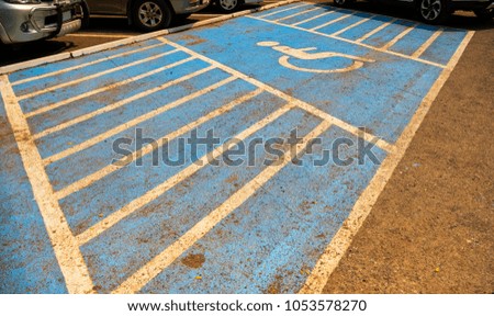 Accessible parking in outdoor