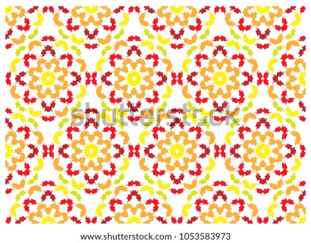 dahlia orange flower pattern