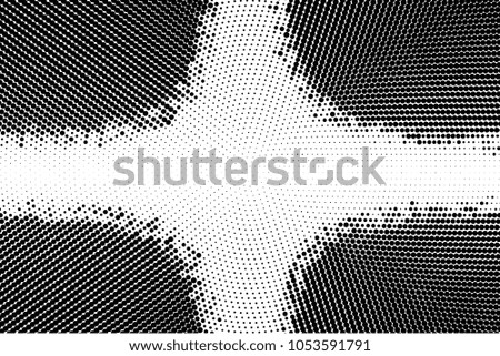 Grunge halftone dots pattern texture background. Black pixels. Modern dotted vector illustration. Abstract wavy lines. Points backdrop. Grungy spotted pattern