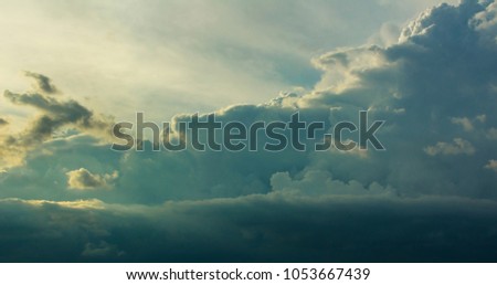 Clouds storm, cumulonimbus clouds, Rapid vertical growth mature thunderstorm