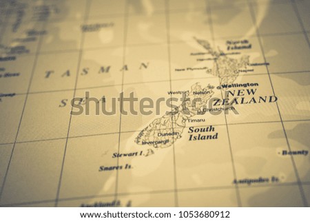 New Zealand on the map