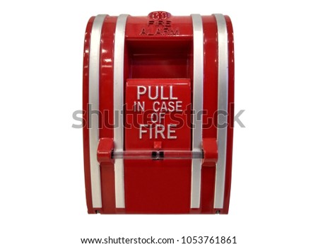 Fire alarm system on a white background,with clipping path.