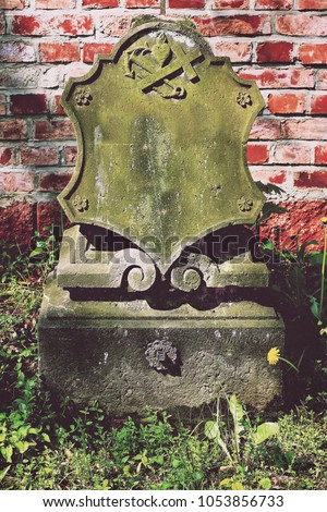 Old graveyard tombstone