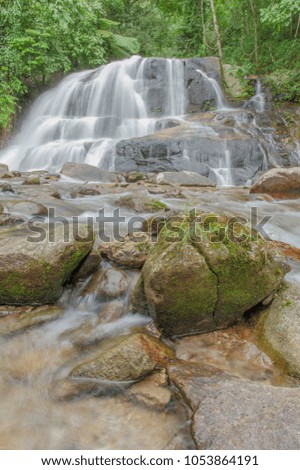 Waterfall in the rainy season.