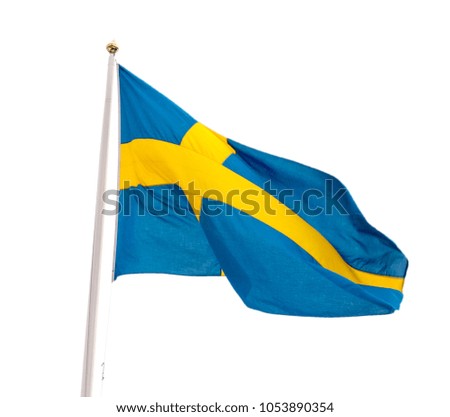Sweden flag isolated on a white background