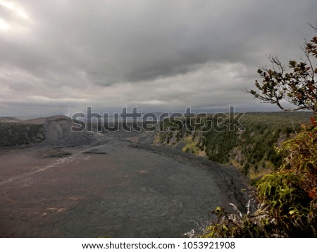 Hawaii volcano national park crater landscape