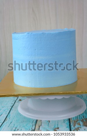 Plain simple blue cake