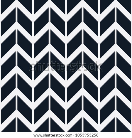 Chevron pattern background, Arrow pattern seamless, Navy and white pattern, Vector Royalty-Free Stock Photo #1053953258