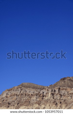 Death Valley National Park view California USA against a clear blue sky