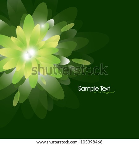 Green Flower. Vector Illustration.