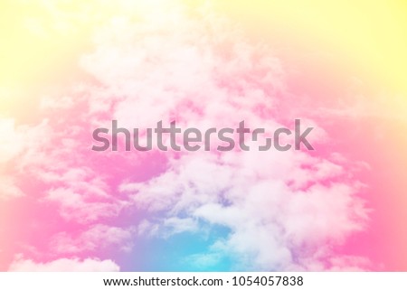 Clouds. Clouds in bright colorful tinting. Sun and cloud background with pastel. background