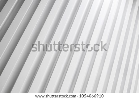 Abstract architecture background photo, striped white wall pattern