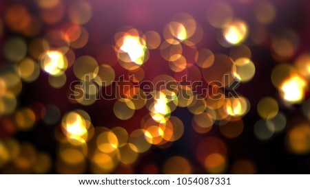Abstract gold bokeh texture on blurry background
