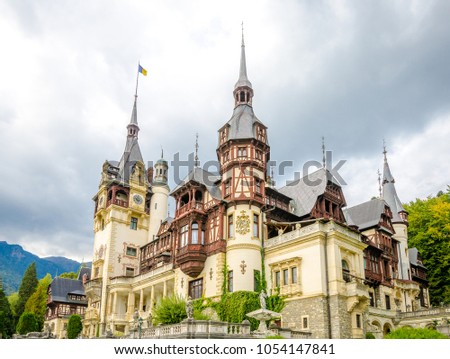 Peles Castle in the Carpathian Mountains in Romania built for the Romanian Royal Family